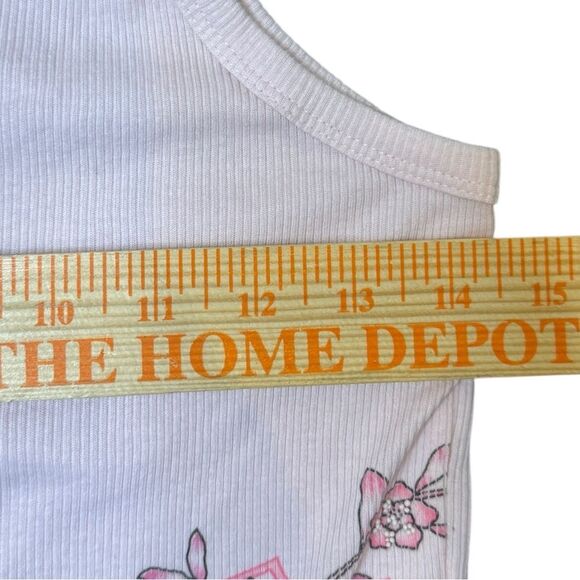 Y2K Sere Nade Pink Fairy Ribbed Beaded Flower Fairy Tank Top Size Medium - Picture 5 of 8